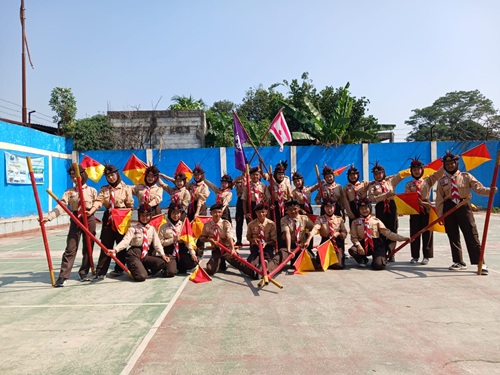 Unjuk Keterampilan Pramuka MTs. Al-Furqon Cileungsi Meriahkan Demo Ekstrakurikuler MATAMUDA