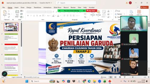 Kwarran Cileungsi Gelar Rapat Koordinasi Persiapan Penilaian Pramuka Garuda Tahap II Tahun 2026