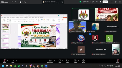 Kwarran Cileungsi Matangkan Persiapan Pembekalan Narakarya dan Gelang Ajar Melalui Rapat Virtual