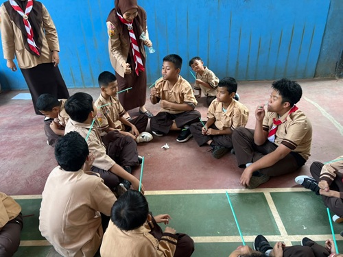 Andalan PBK Kwarran Cileungsi Laksanakan Pembinaan Pramuka Berkebutuhan Khusus di SLB Bina Sejahtera