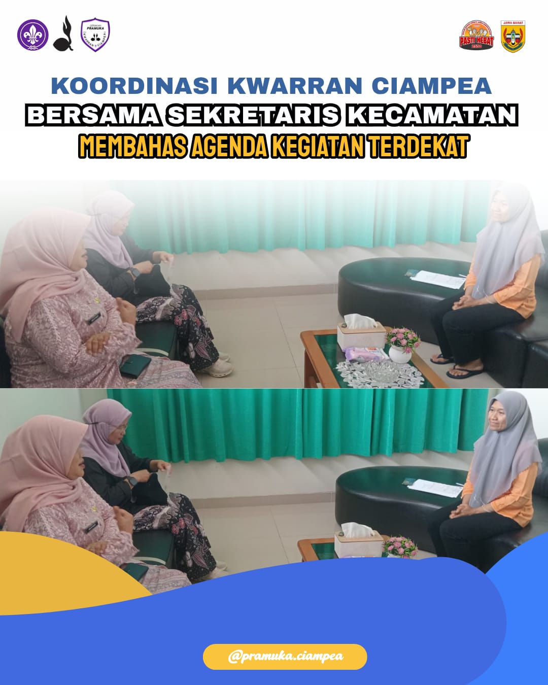 Kwarran Ciampea laksanakan Koordinasi bersama Sekretaris Kecamatan Membahas Agenda Kegiatan Terdekat