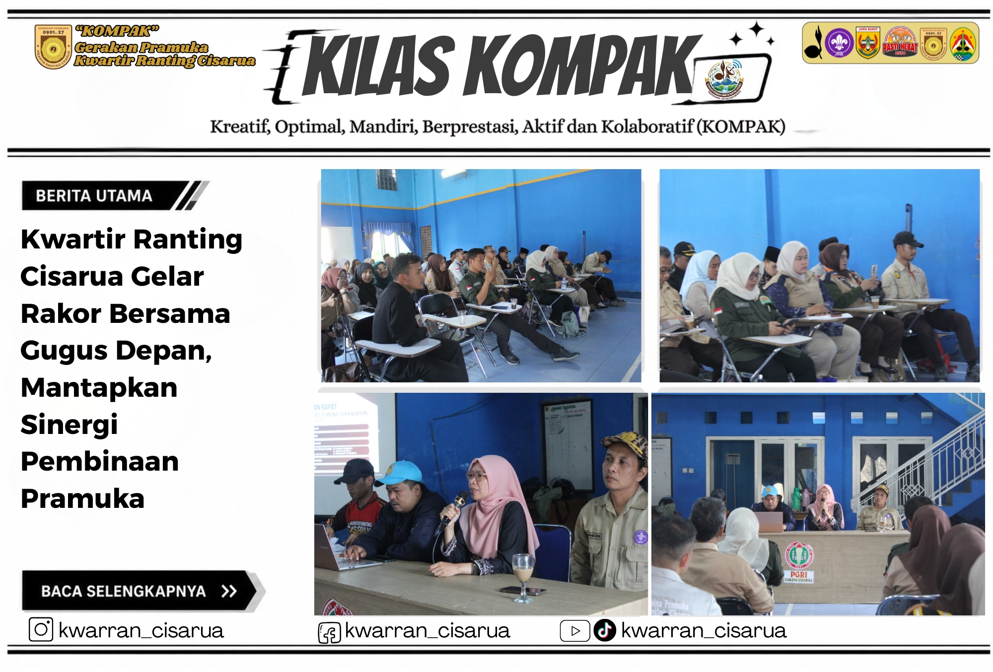 Kwartir Ranting Cisarua Gelar Rakor Bersama Gugus Depan, Mantapkan Sinergi Pembinaan Pramuka  Cisarua,