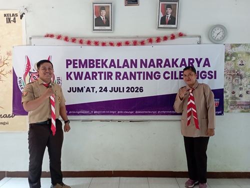 Pembina Pramuka SD Negeri Cileungsi 8 Ikuti Pembekalan Narakarya yang Diselenggarakan Kwarran Cileungsi