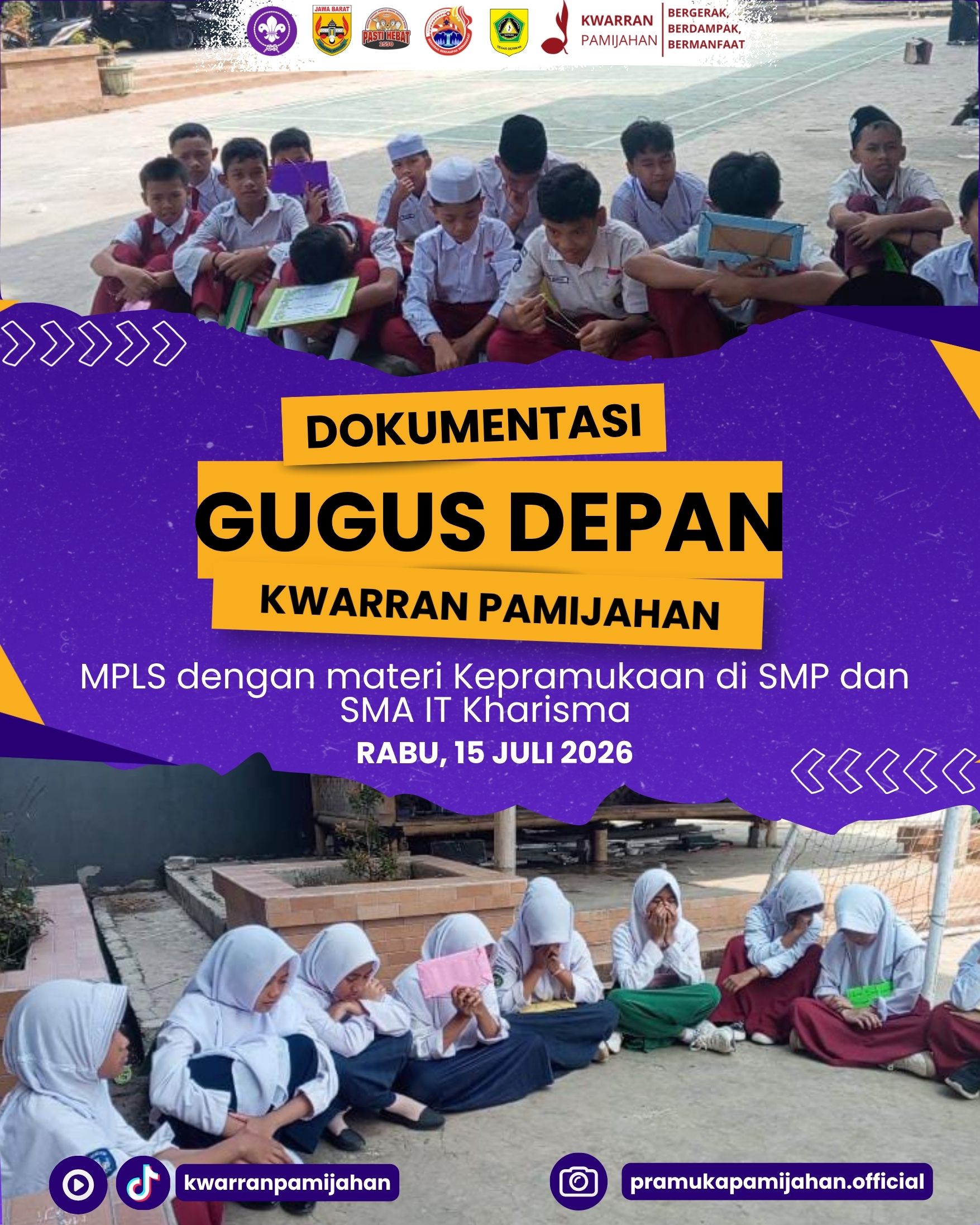 ⚜️📚 Awali Langkah dengan Semangat Kepramukaan! SMP dan SMA IT Kharisma Kenalkan Nilai Pramuka dalam Kegiatan MPLS