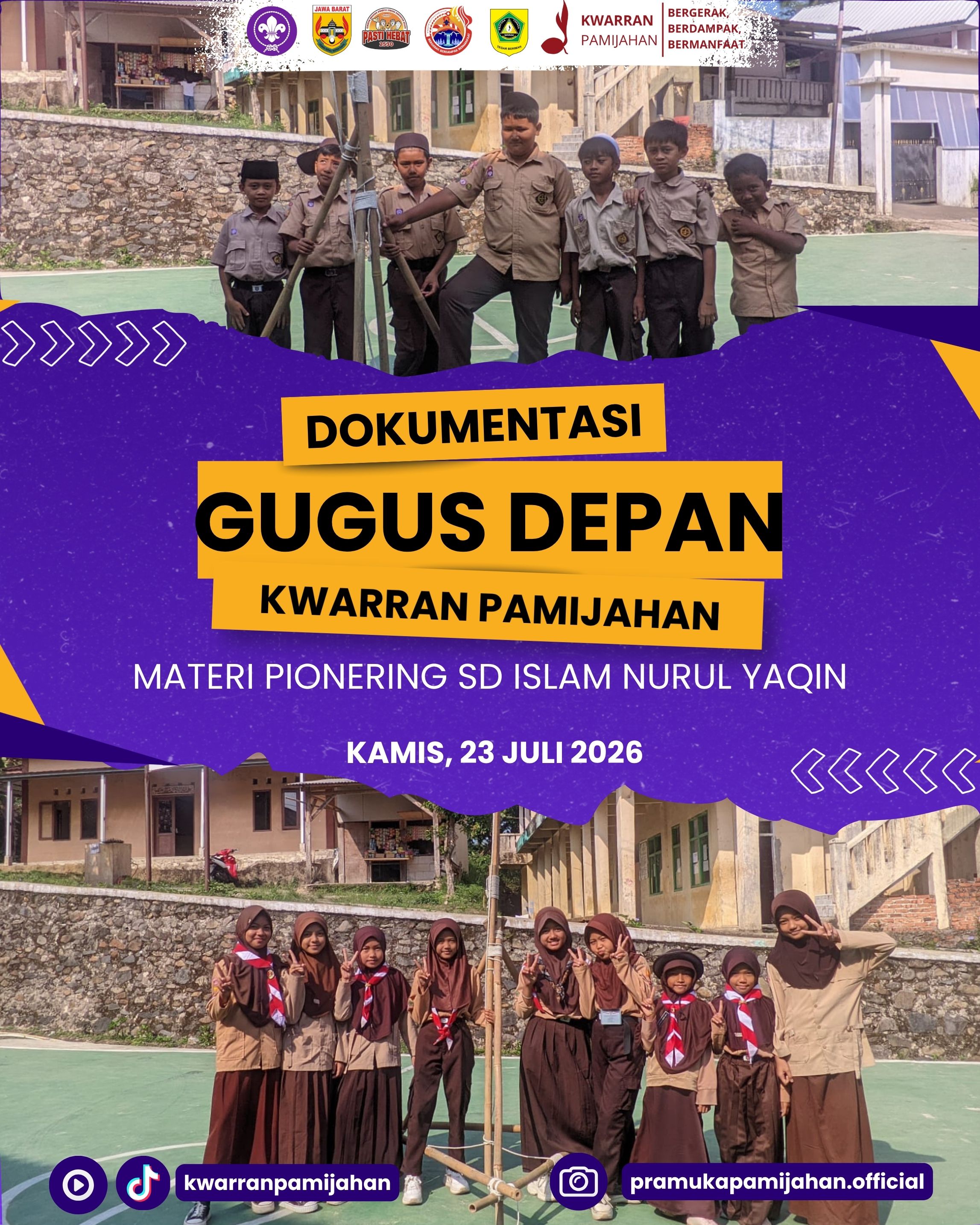 ⚜️🪢 Asah Kreativitas dan Kekompakan! Pramuka Penggalang SD Islam Nurul Yaqin Pelajari Teknik Pionering