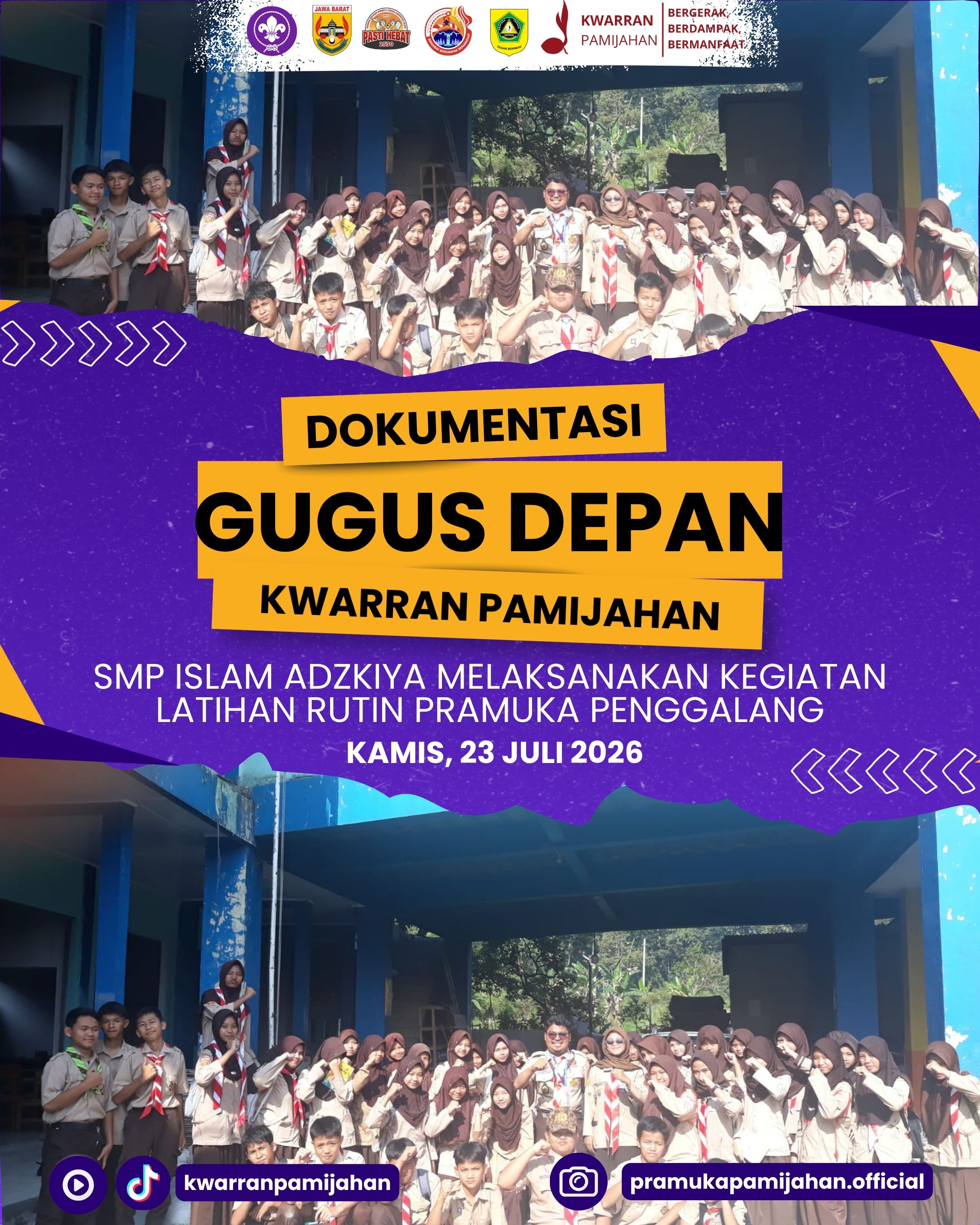 ⚜️🗳️ Bentuk Jiwa Kepemimpinan Sejak Dini! Pramuka SMP Islam Adzkiya Gelar Latihan Rutin dan Pemilihan Pratama