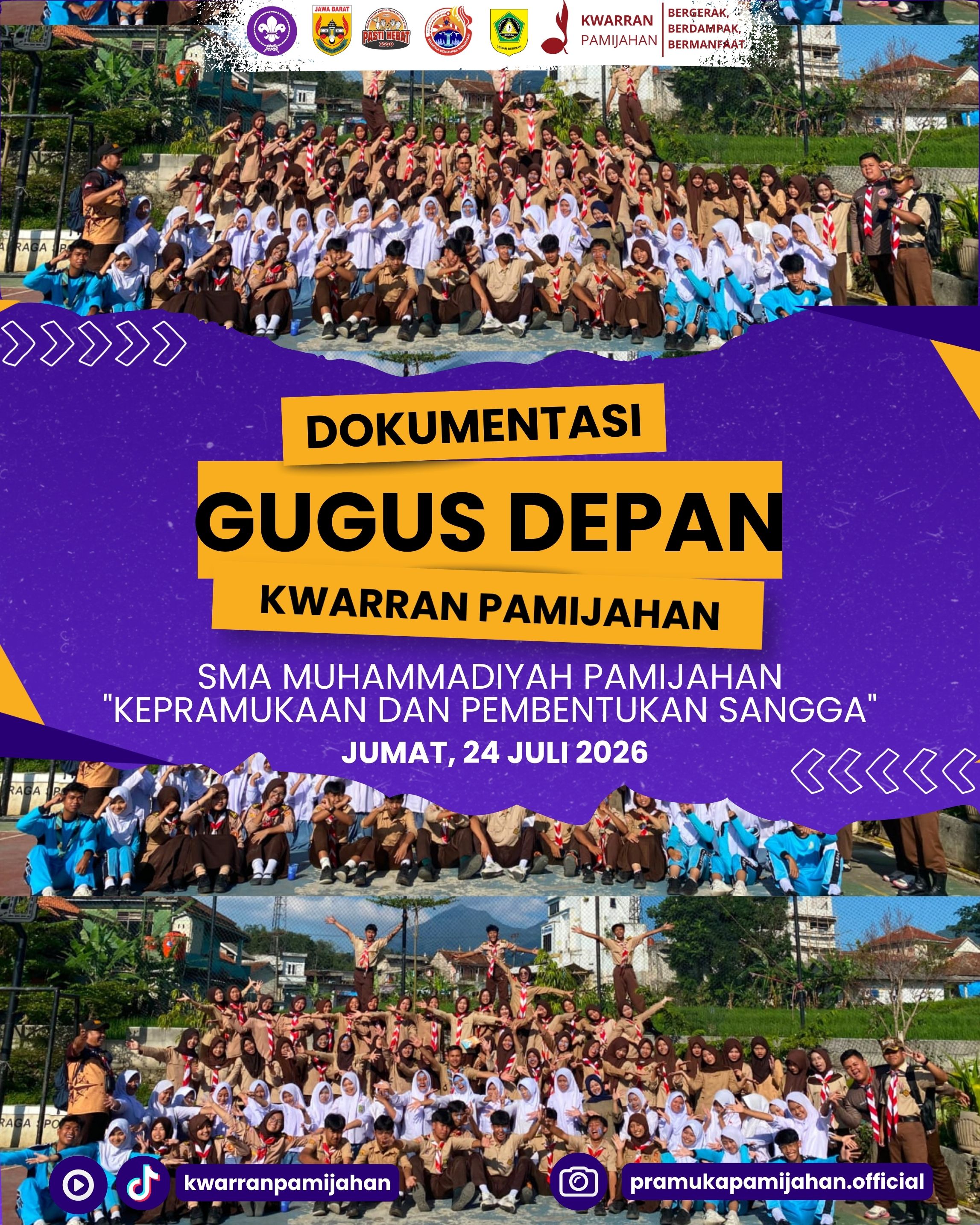 ⚜️🏕️ Awali Regenerasi Penegak! Pramuka SMA Muhammadiyah Pamijahan Gelar Latihan Rutin dengan Materi Kepramukaan dan Pembentukan Sangga