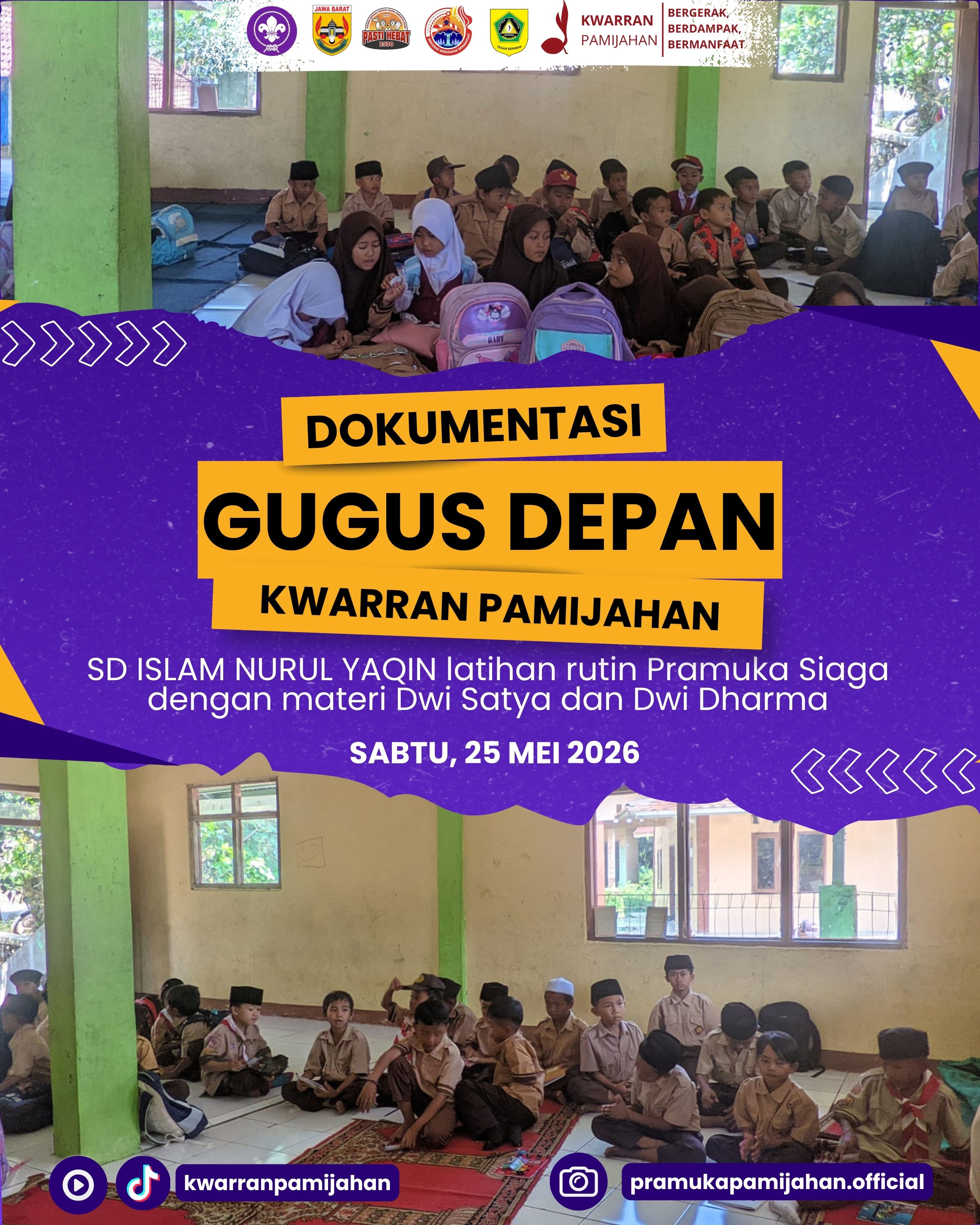 ⚜️🐿️ Tanamkan Nilai Dasar Kepramukaan! Pramuka Siaga SD Islam Nurul Yaqin Pelajari Dwi Satya dan Dwi Dharma