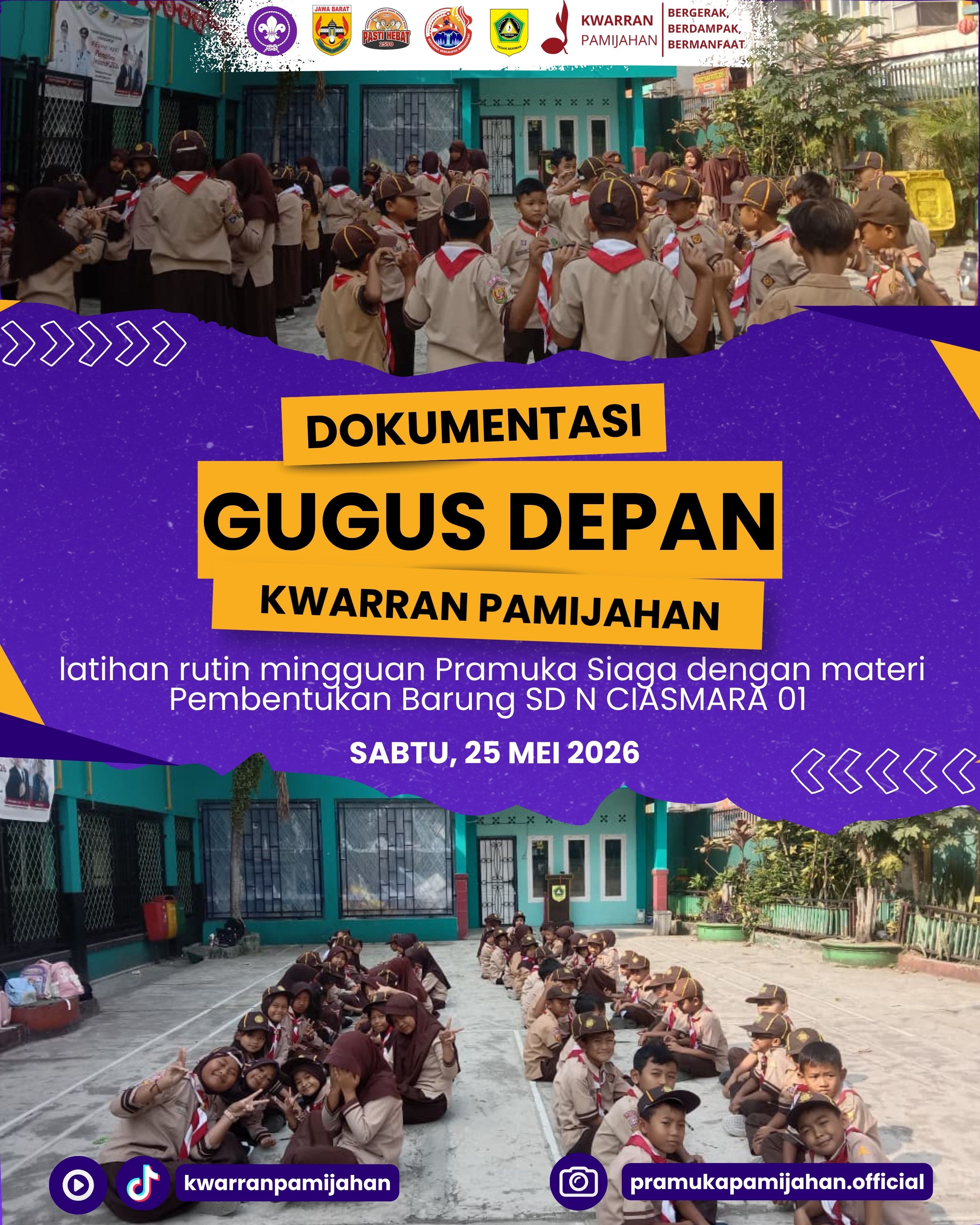⚜️🐿️ Awali Perjalanan Pramuka dengan Semangat Kebersamaan! SDN Ciasmara 01 Bentuk Barung bagi Anggota Pramuka Siaga Baru