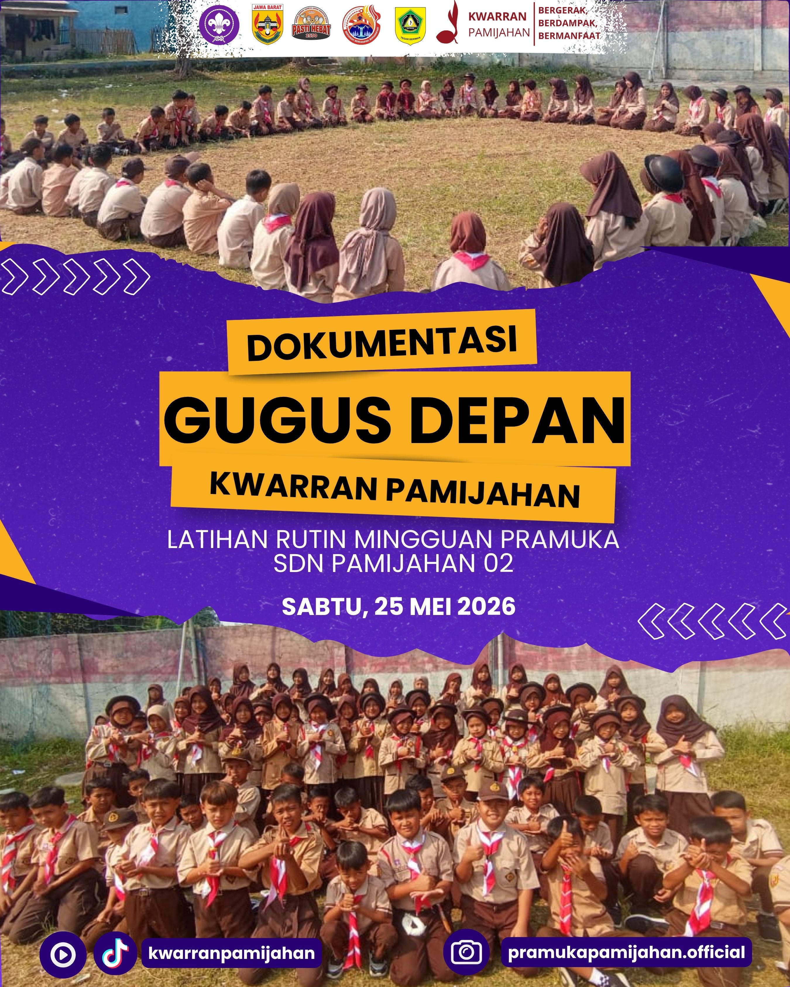 ⚜️🌿 Semangat Berkarya dan Berkarakter! Pramuka SDN Pamijahan 02 Laksanakan Latihan Rutin Mingguan
