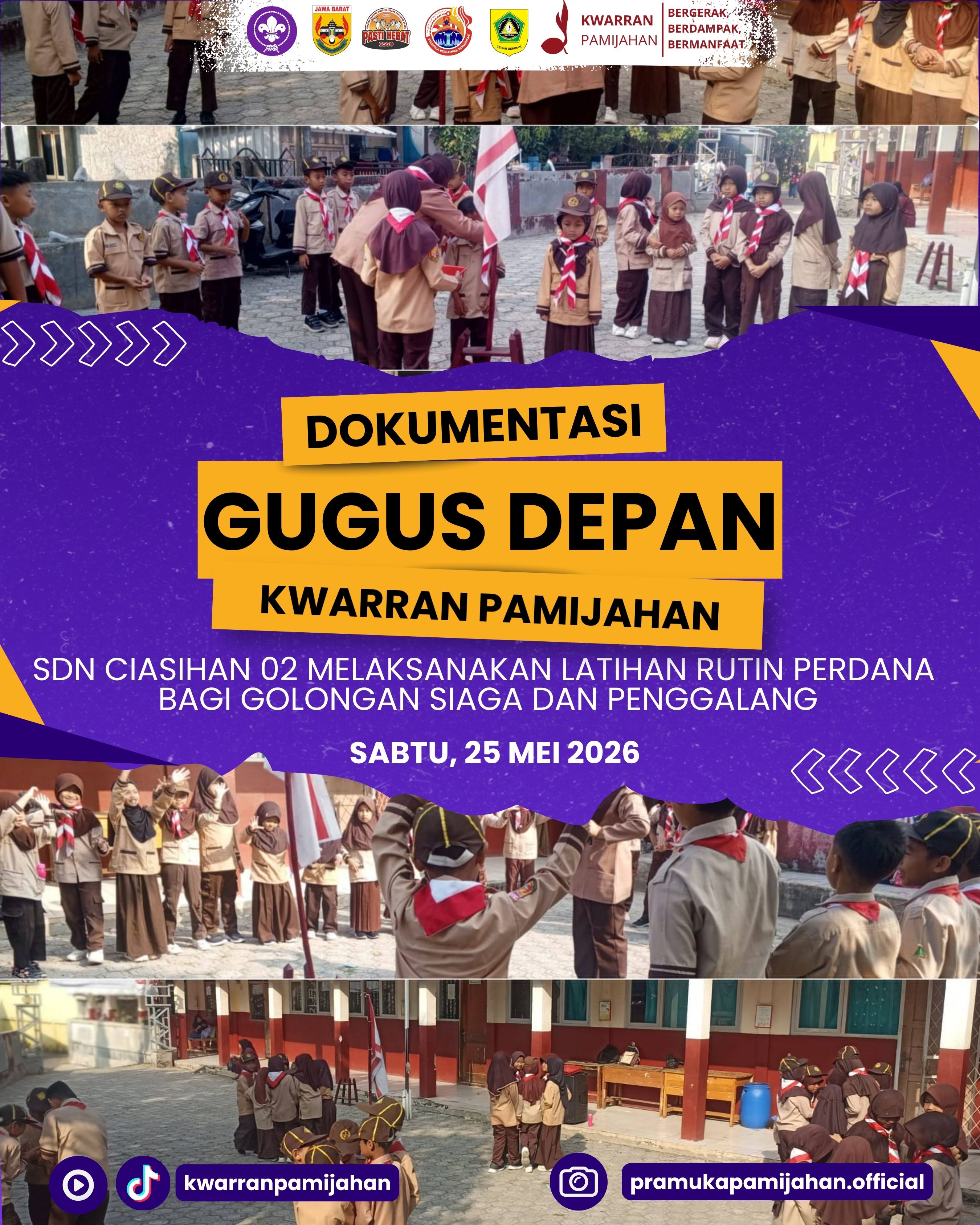 ⚜️🤝 Bangun Kekompakan Sejak Awal! Pramuka SDN Ciasihan 02 Gelar Latihan Perdana Siaga dan Penggalang