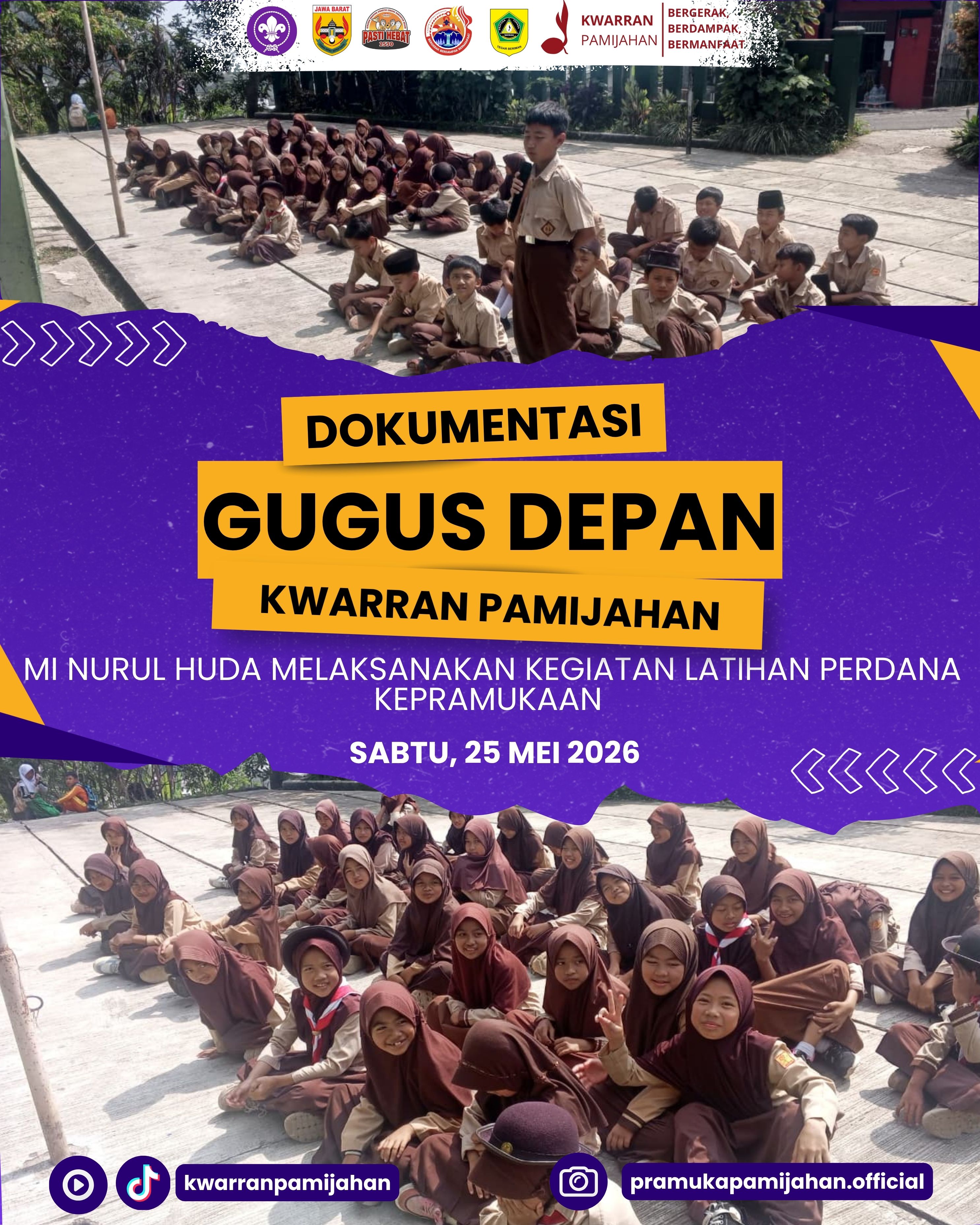 ⚜️🌟 Awali Tahun Ajaran dengan Semangat Pramuka! MI Nurul Huda Gelar Latihan Perdana Penuh Keakraban