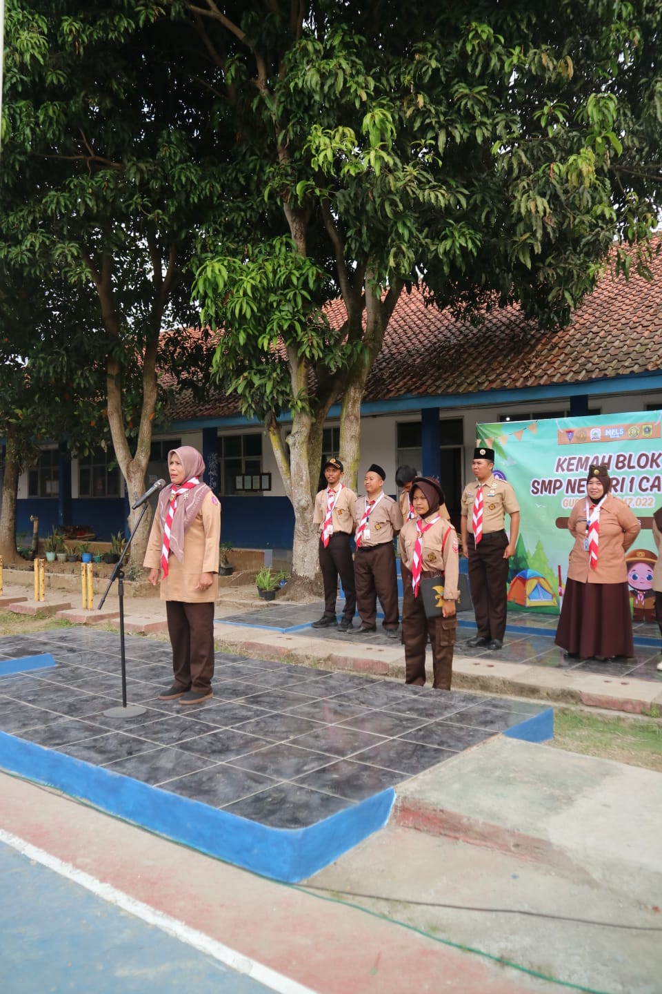 Kemah Blok SMP Negeri 1 Cariu Resmi Dibuka, Peserta Diberi Pembekalan Penempuhan Pramuka Garuda Penggalang
