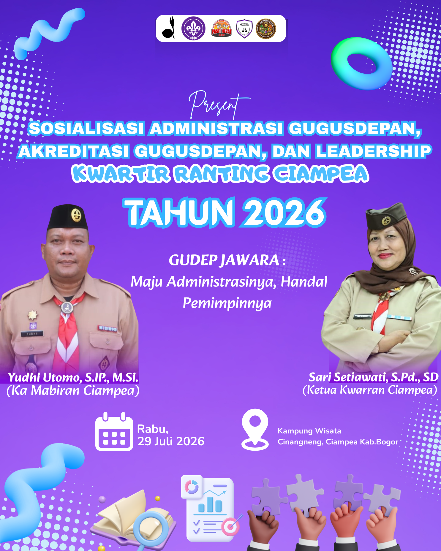 Kwartir Ranting Ciampea Gelar Sosialisasi Pengelolaan Gudep, Akreditasi, dan Leadership Tahun 2026