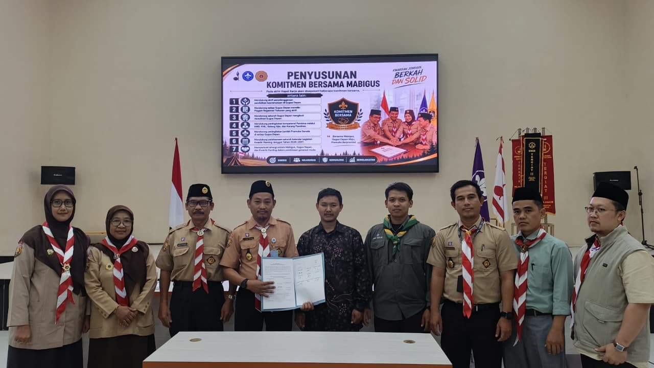 Kwarran Jonggol dan Seluruh Ketua Mabigus Berkomitmen Dukung Penuh Program Kepramukaan Hasil-hasil Dari Rapat Kerja Tahun 2026