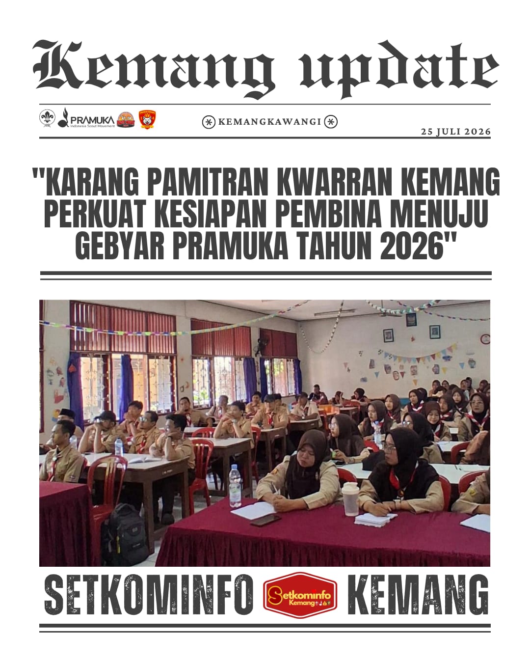 Karang Pamitran Kwartir Ranting Kemang Perkuat Kesiapan Pembina Menuju Gebyar Pramuka Tahun 2026