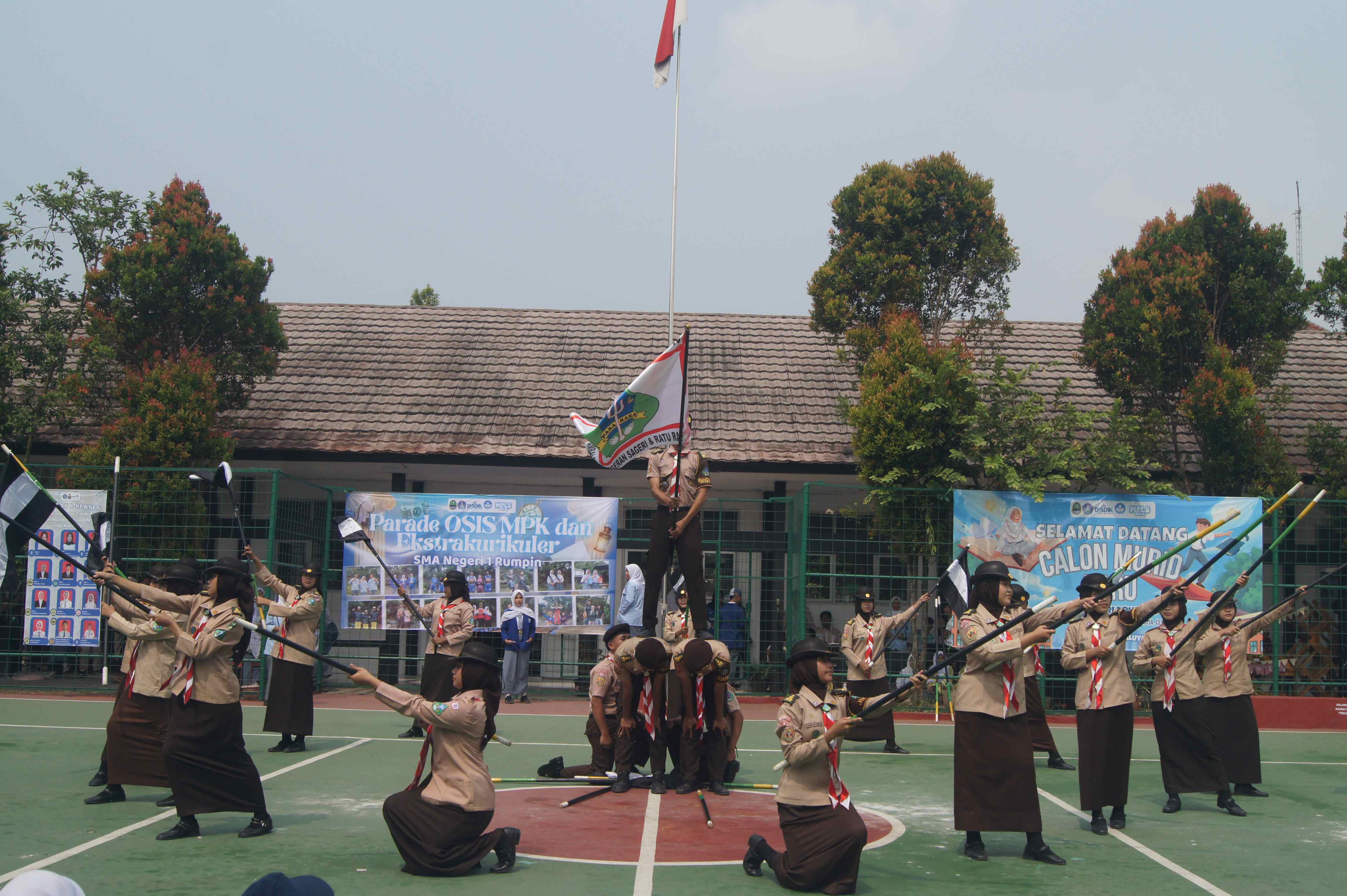 Ambalan PASARARA SMA Negeri 1 Rumpin Tampilkan Demo Ekstrakurikuler, Perkenalkan Semangat Pramuka kepada Peserta Didik Baru