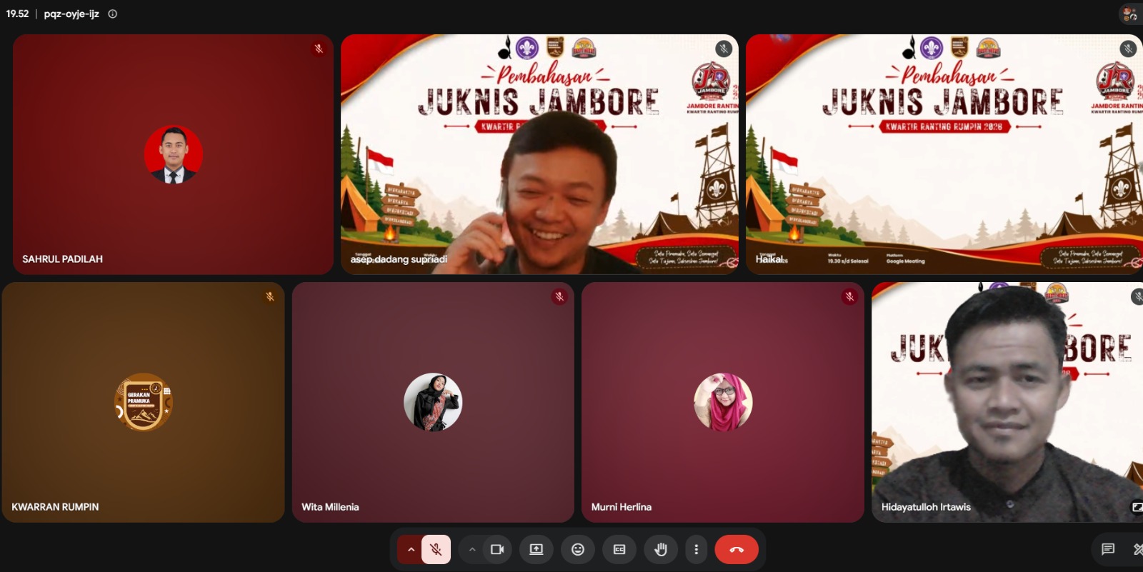 Kwartir Ranting Rumpin Gelar Rapat Virtual Persiapan Pembahasan Juknis Jambore 2026