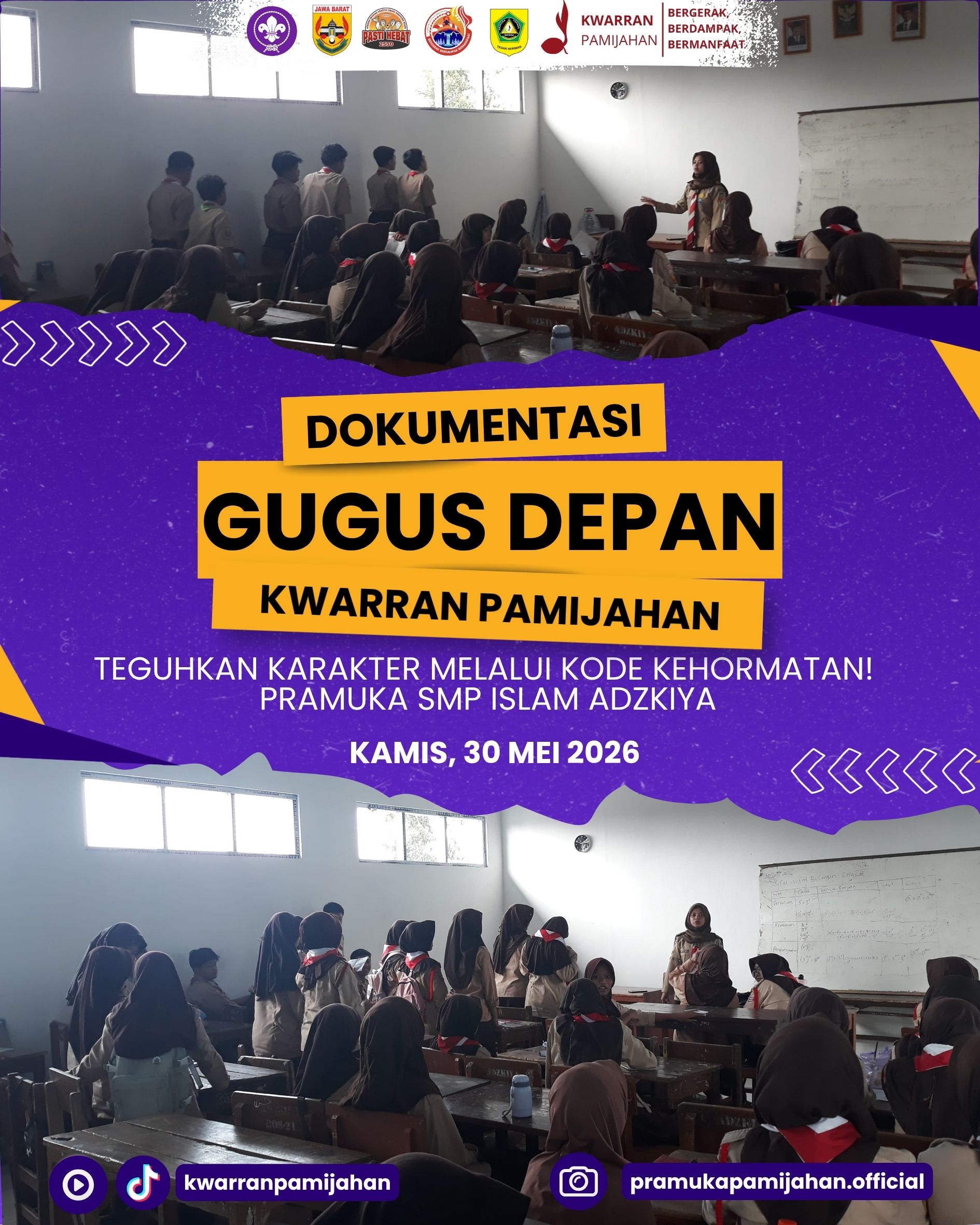 ⚜️📜 Teguhkan Karakter melalui Kode Kehormatan! Pramuka SMP Islam Adzkiya Laksanakan Latihan Rutin Penggalang