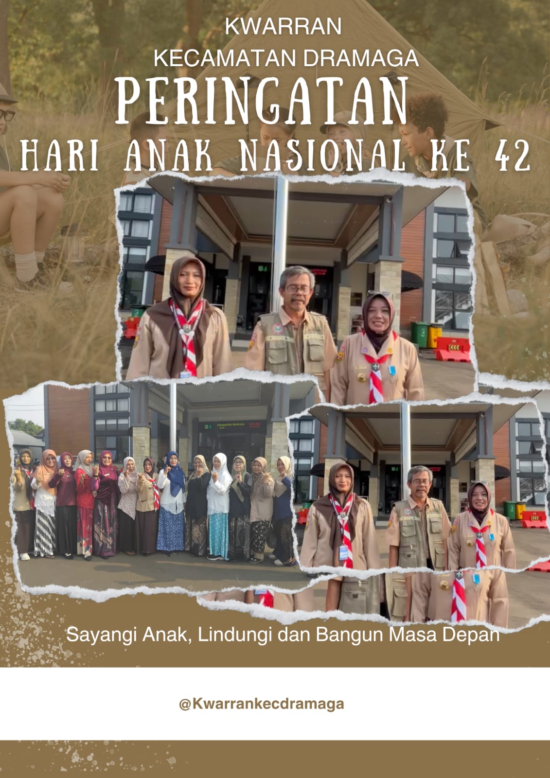 Peringatan HAN ke-42: Kwarran Dramaga Hadiri Upacara dan Tegaskan Komitmen Perlindungan Hak Anak