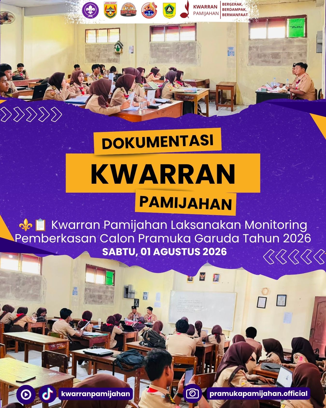 ⚜️📋 Kwarran Pamijahan Laksanakan Monitoring Pemberkasan Calon Pramuka Garuda Tahun 2026