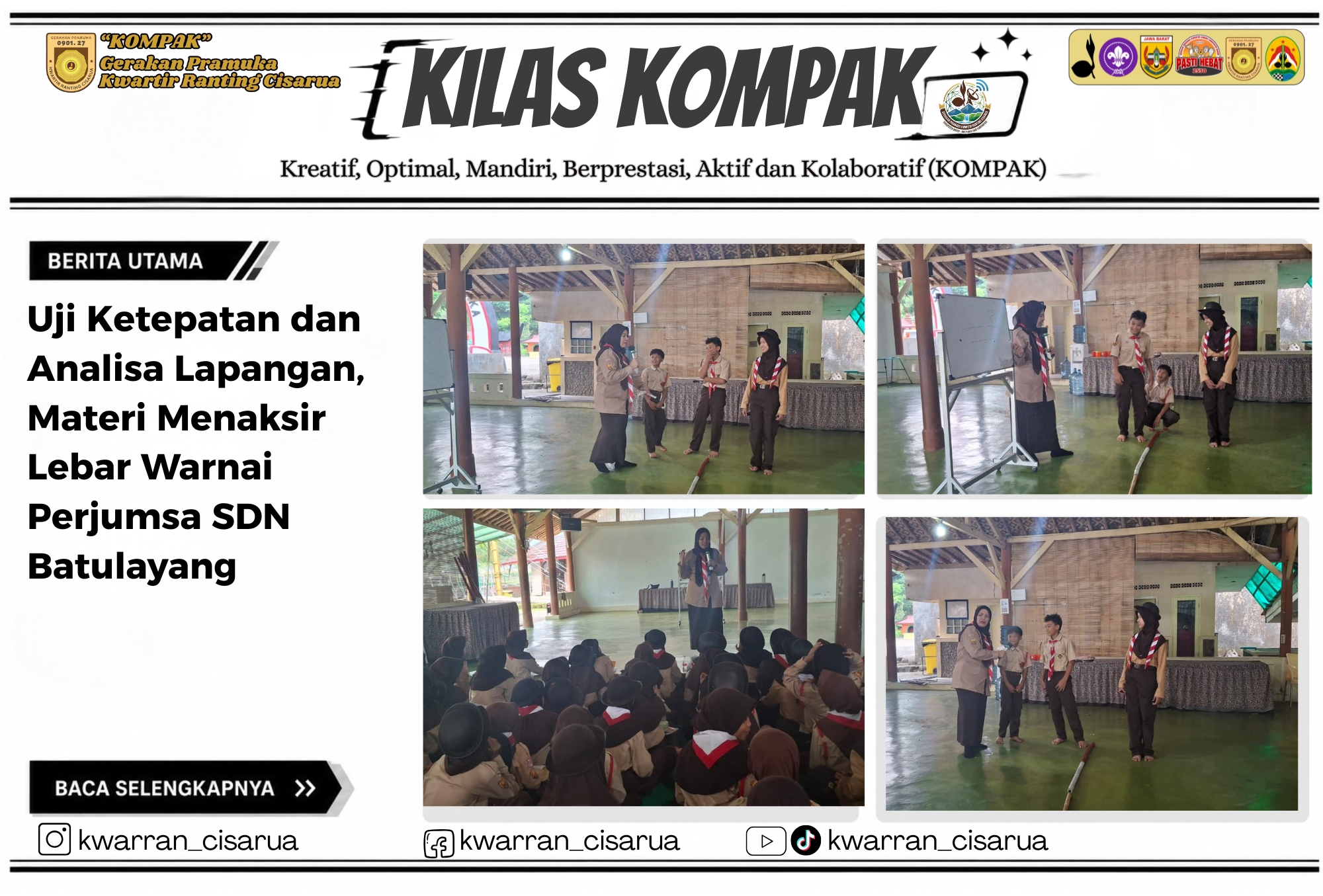 Uji Ketepatan dan Analisa Lapangan, Materi Menaksir Lebar Warnai Perjumsa SDN Batulayang