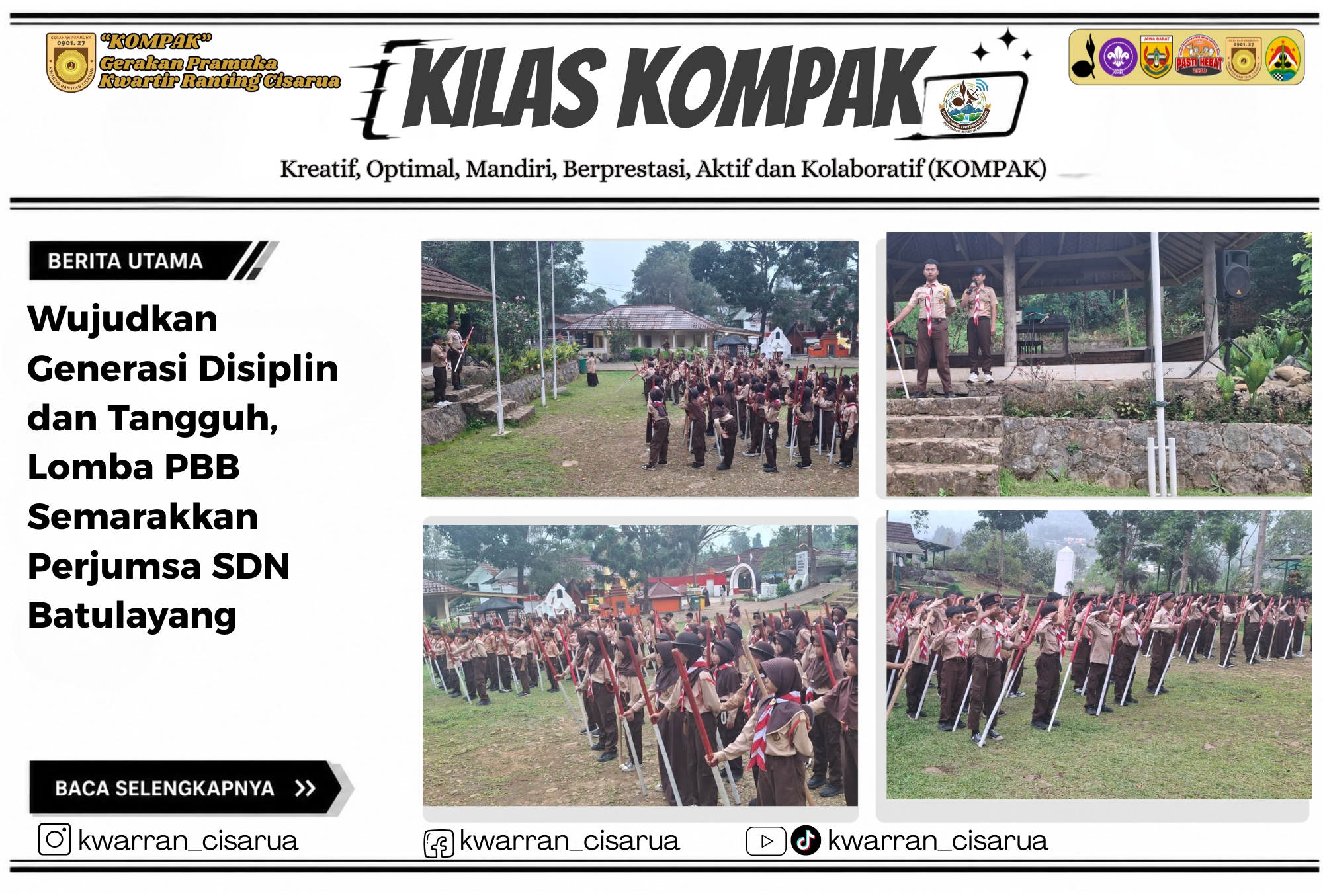 Wujudkan Generasi Disiplin dan Tangguh, Lomba PBB Semarakkan Perjumsa SDN Batulayang