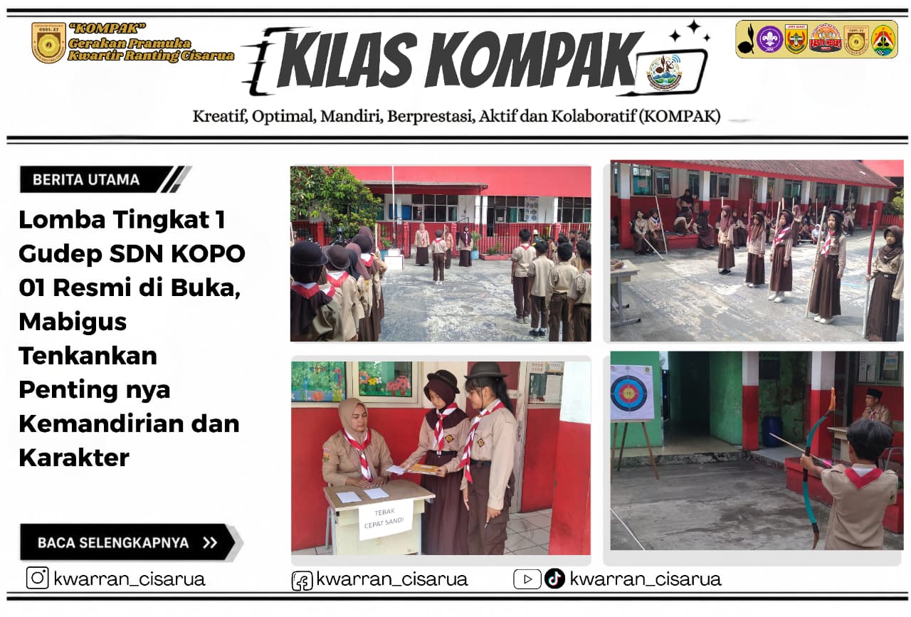 LOMBA TINGKAT 1 GUDEP SDN KOPO 01 RESMI DIBUKA, MABIGUS TEKANKAN PENTINGNYA KEMANDIRIAN DAN KARAKTER