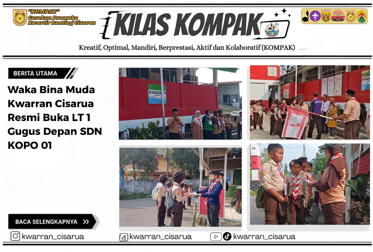 Waka Bina Muda Kwarran Cisarua Resmi Buka LT 1 Gugus Depan SDN Kopo 02