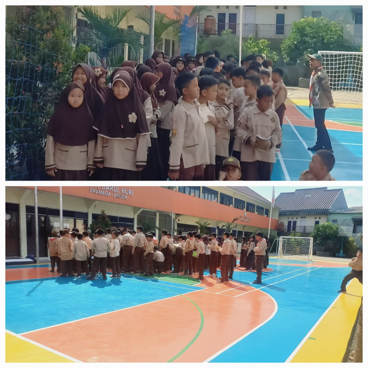 ASAH KEDISIPLINAN, PRAMUKA SDIT DARUL HIJRI CIHERANG FOKUS MATERI PBB DALAM LATIHAN RUTIN
