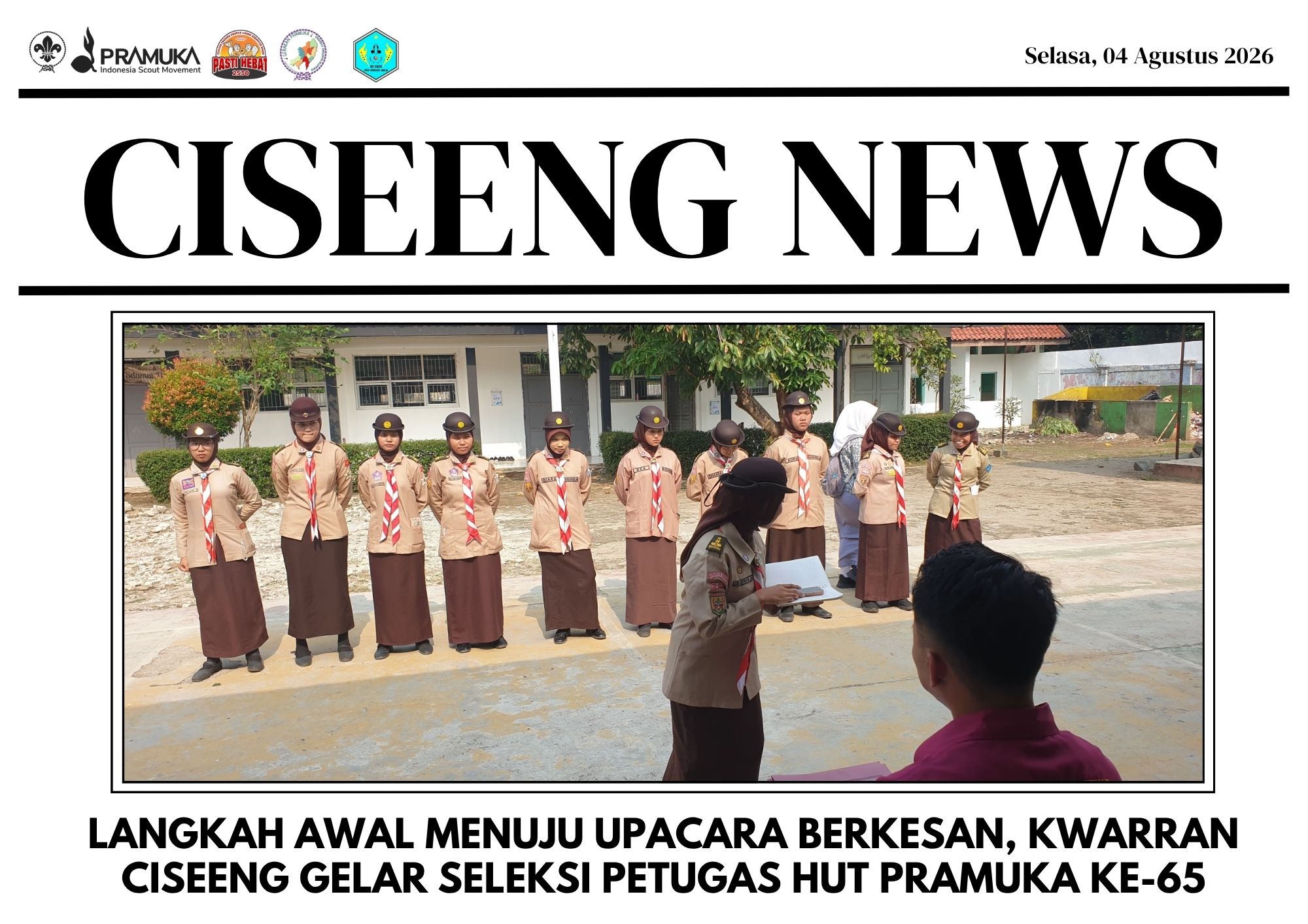Langkah Awal Menuju Upacara Berkesan, Kwarran Ciseeng Gelar Seleksi Petugas HUT Pramuka ke-65