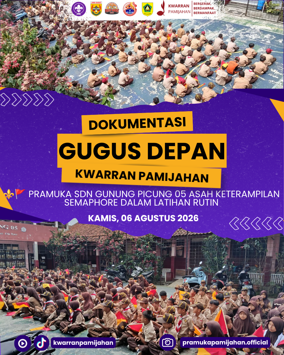 ⚜️🚩 Pramuka SDN Gunung Picung 05 Asah Keterampilan Semaphore dalam Latihan Rutin
