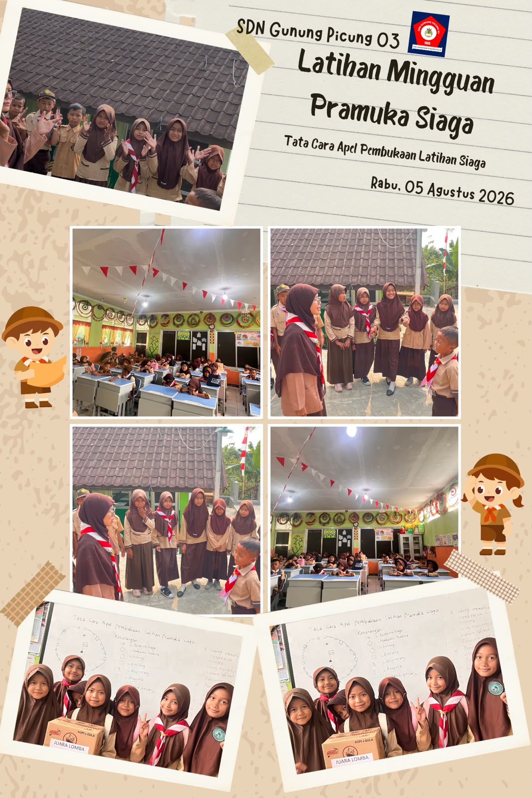 ⚜️🐿️ Pramuka Siaga SDN Gunung Picung 03 Laksanakan Latihan Rutin dengan Penuh Semangat