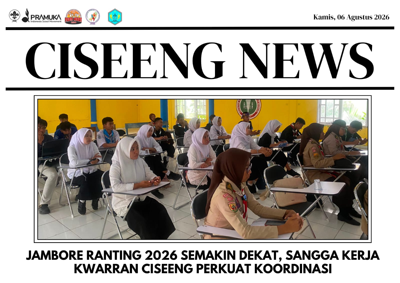 Jambore Ranting 2026 Semakin Dekat, Sangga Kerja Kwarran Ciseeng Perkuat Koordinasi