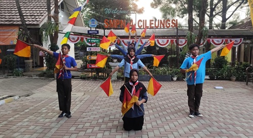 Tim Dance Semaphore SMPN 4 Cileungsi Siap Ikuti Gebyar Pramuka Cileungsi Tahun 2026