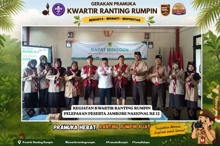 Kontingen Kwartir Ranting Rumpin Resmi Dilepas Menuju Jambore Nasional XII Tahun 2026