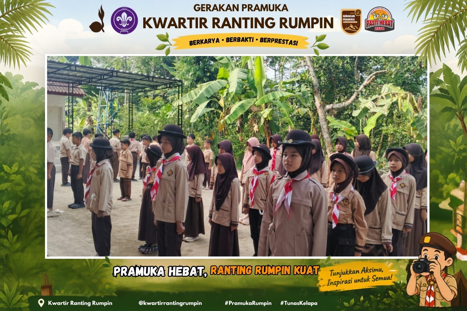 Tumbuhkan Disiplin dan Keterampilan, Pramuka SD Negeri Leuwibatu 04 Asah Kemampuan melalui Pengisian SKU, PBB, dan Tali Temali