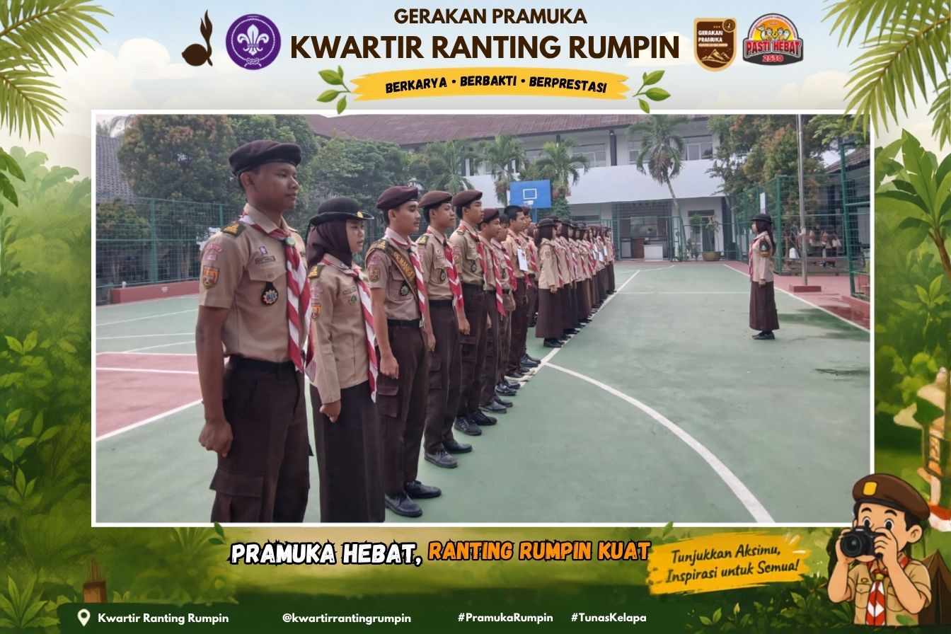 Mengawali Langkah dengan Disiplin: Apel Latihan Pramuka SMAN 1 Rumpin Menjadi Pondasi Karakter Penegak yang Tangguh
