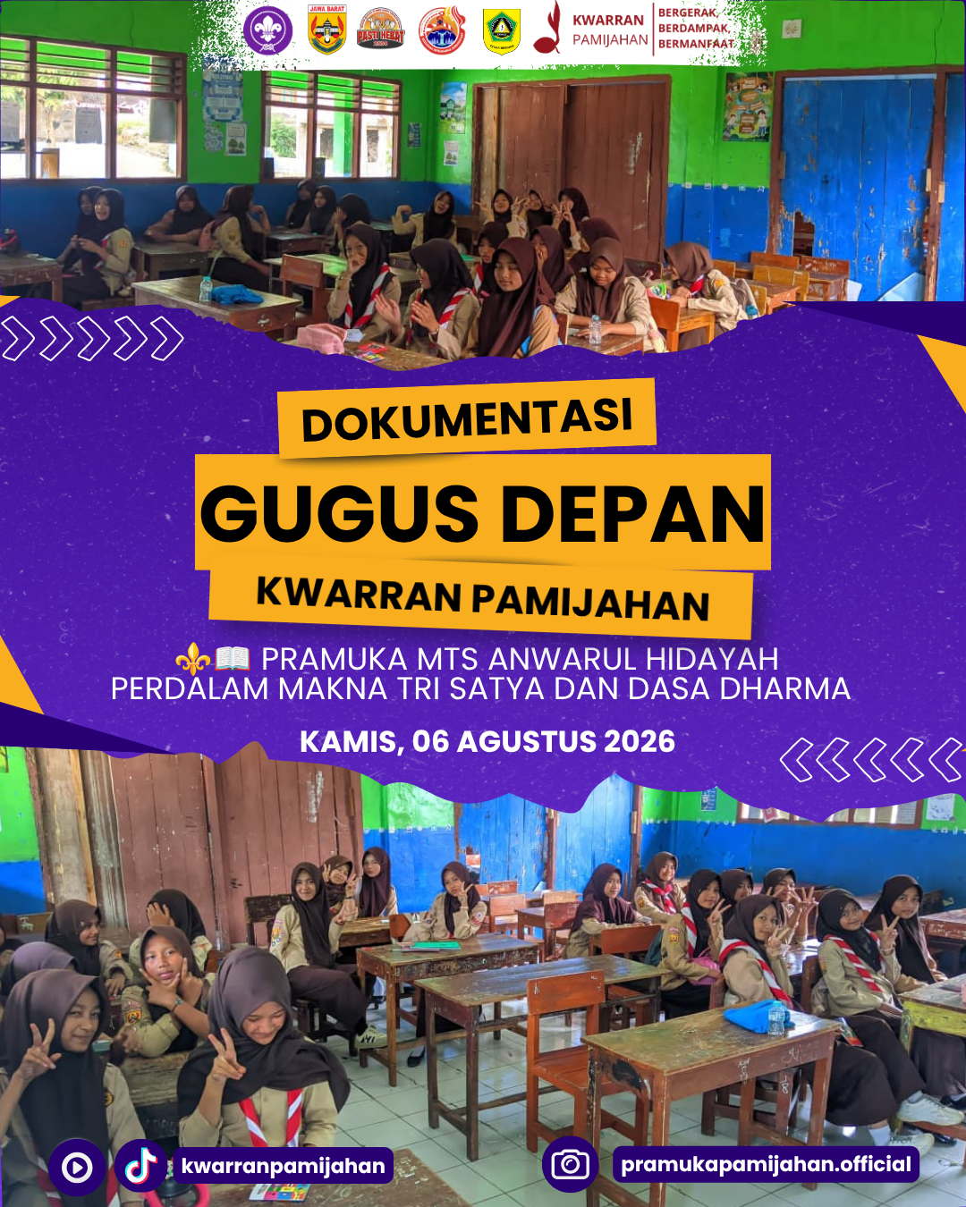 ⚜️📖 Pramuka MTs Anwarul Hidayah Perdalam Makna Tri Satya dan Dasa Dharma