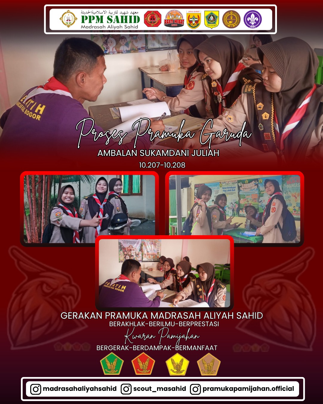 ⚜️📋 Kwarran Pamijahan Laksanakan Screening Berkas Calon Pramuka Garuda di MA Sahid
