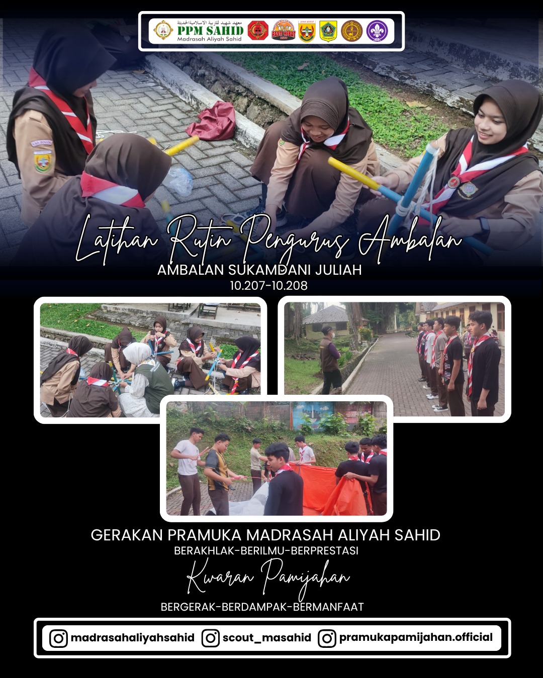 ⚜️📚 Pramuka MA Sahid Gelar Latihan Rutin Mingguan, Perkuat Karakter dan Keterampilan Anggota