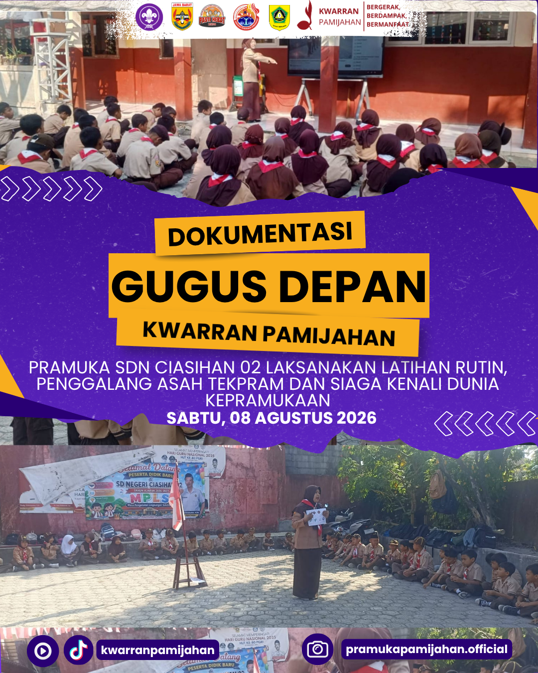 ⚜️🌟 Pramuka SDN Ciasihan 02 Laksanakan Latihan Rutin, Penggalang Asah Tekpram dan Siaga Kenali Dunia Kepramukaan