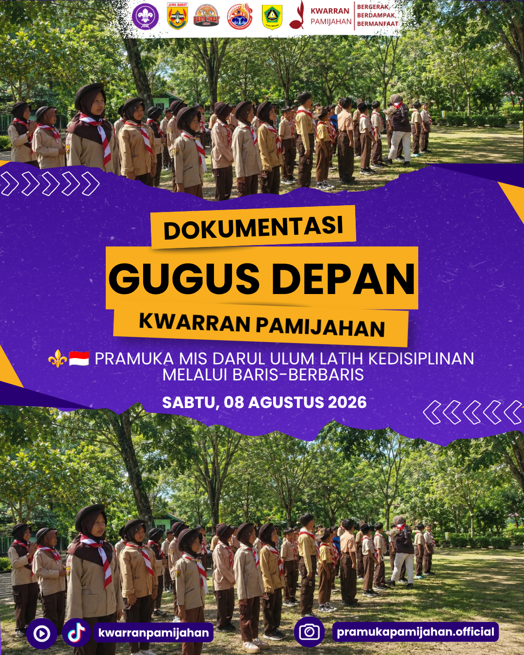 ⚜️🇮🇩 Pramuka MIS Darul Ulum Latih Kedisiplinan melalui Baris-Berbaris