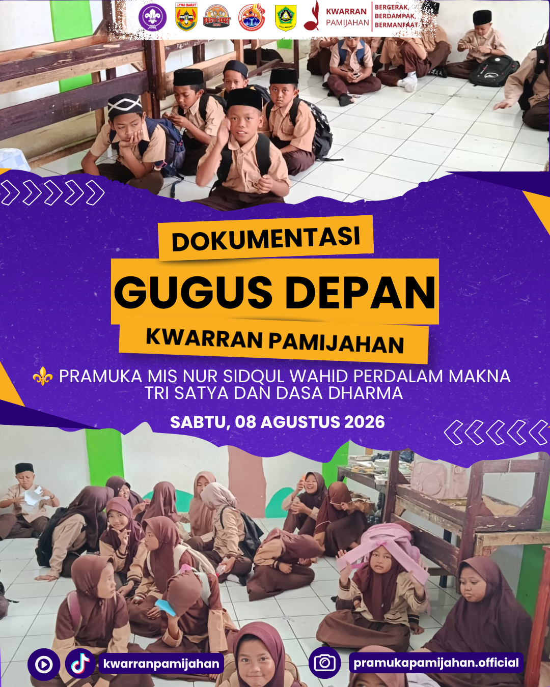 ⚜️ Pramuka MIS Nur Sidqul Wahid Perdalam Makna Tri Satya dan Dasa Dharma