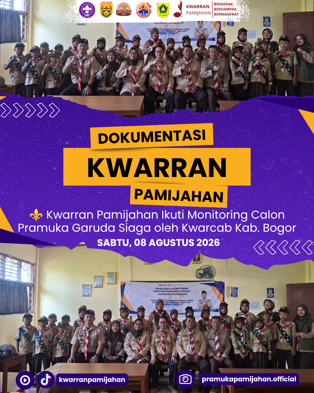 ⚜️ Kwarran Pamijahan Ikuti Monitoring Calon Pramuka Garuda Siaga oleh Kwarcab Kabupaten Bogor