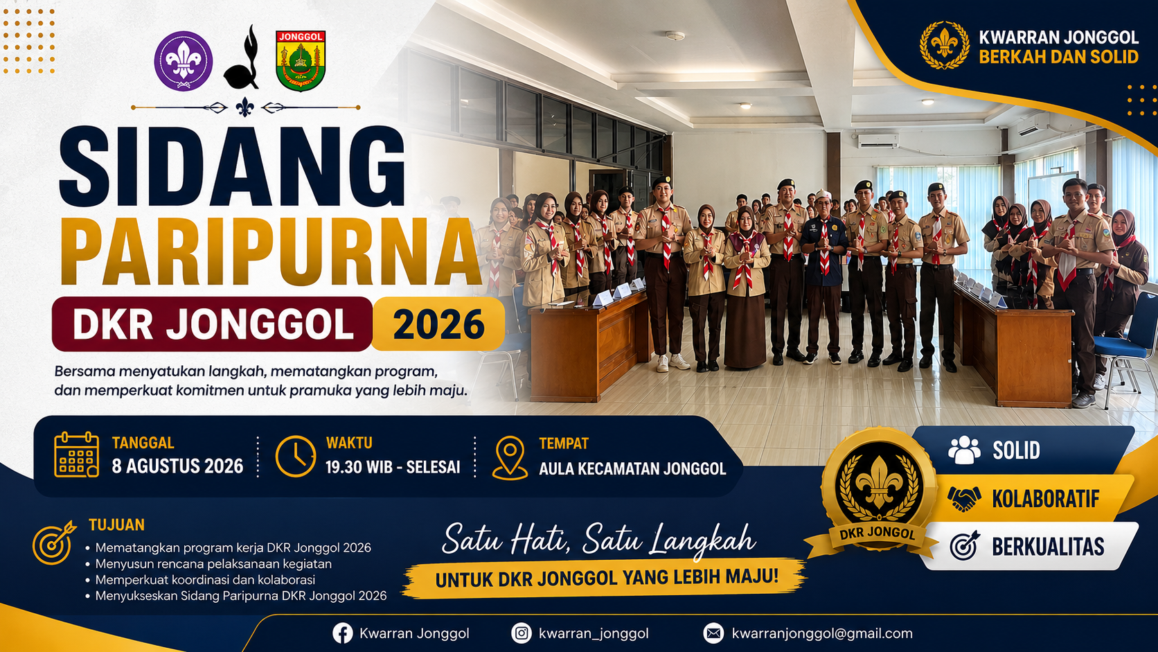 Sekretaris Kwarran Jonggol Buka Sidang Paripurna Ranting Tahun 2026