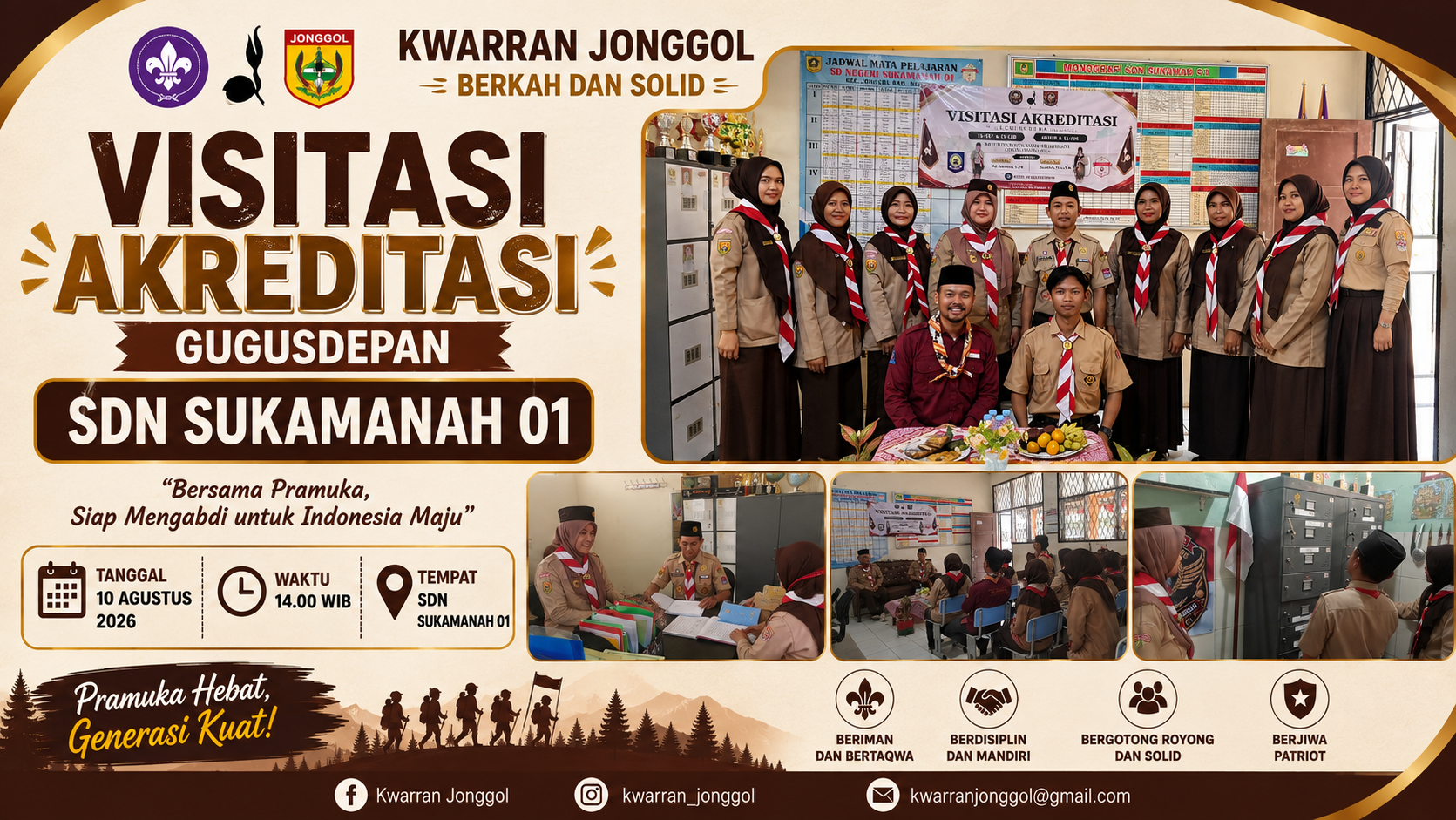 Kwarran Jonggol Laksanakan Visitasi Akreditasi Gugusdepan SDN Sukamanah 01