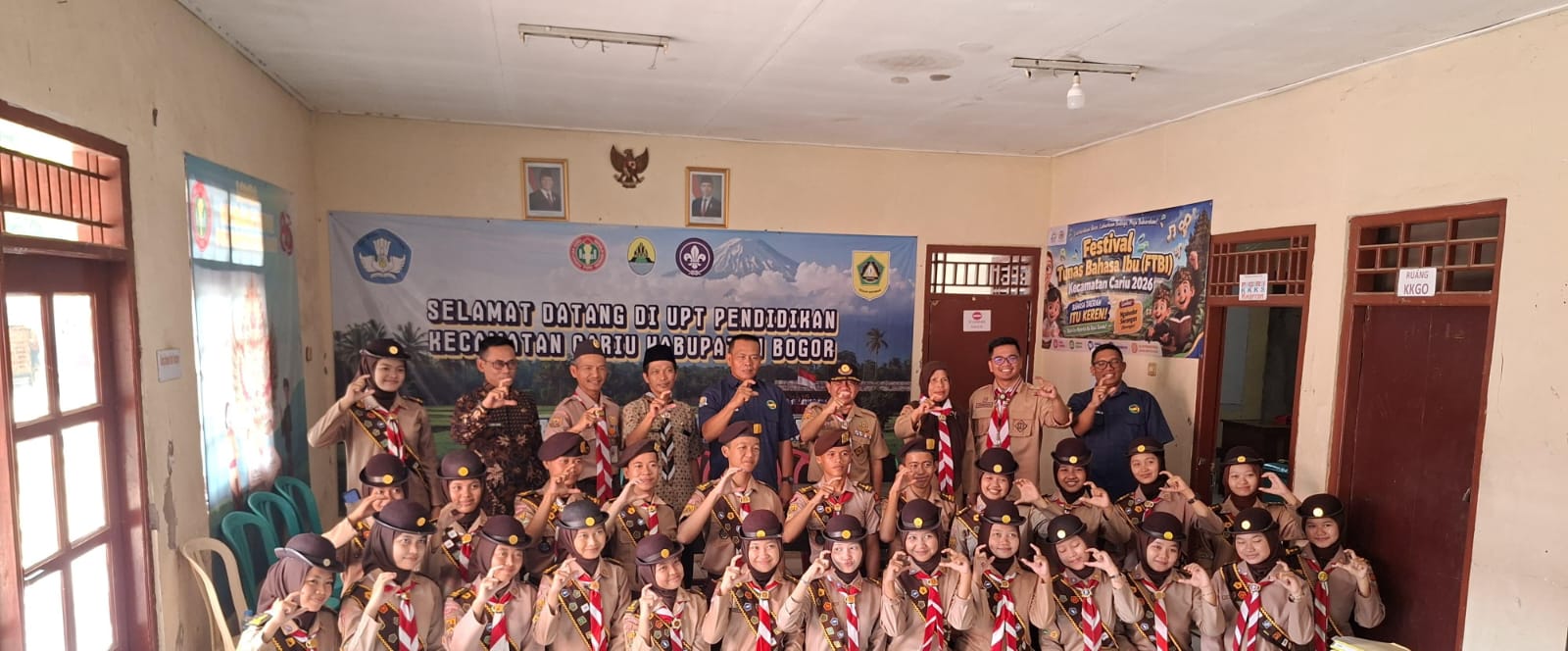 25 Calon Pramuka Garuda Penegak Kwarran Cariu Jalani Penilaian dan Verifikasi Berkas Oleh Tim Penilai Kwarcab kabupaten Bogor