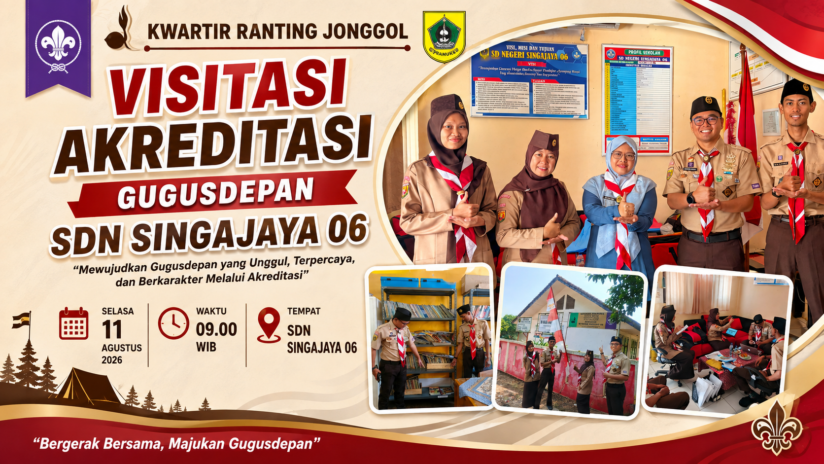 Kwarran Jonggol Laksanakan Visitasi Akreditasi Gugusdepan SDN Singajaya 06