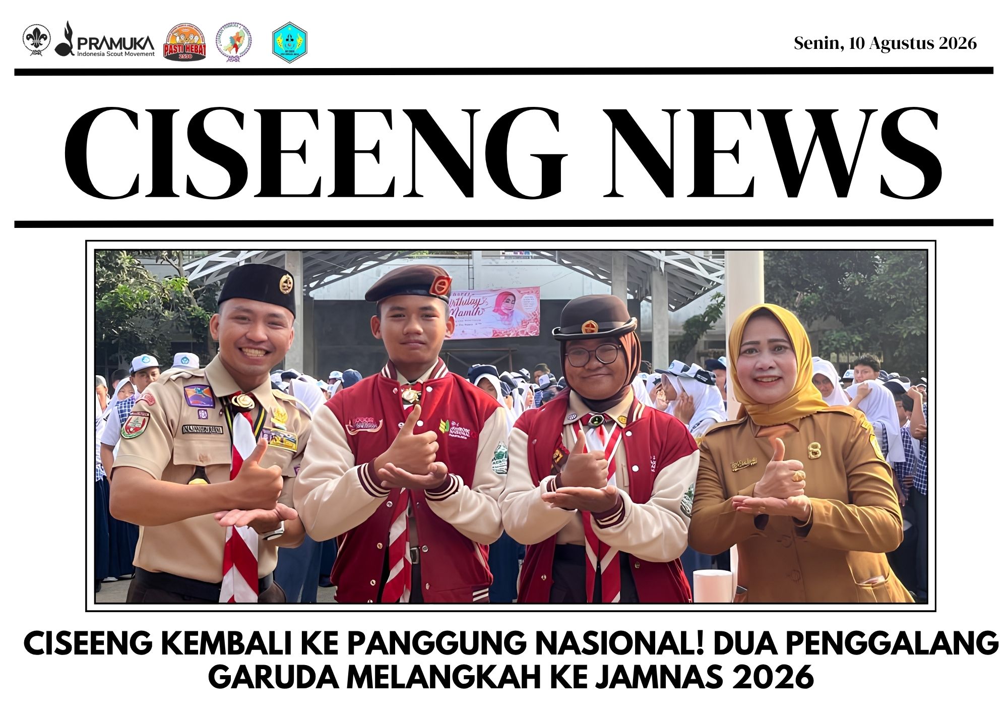 Ciseeng Kembali ke Panggung Nasional! Dua Penggalang Garuda Melangkah ke Jamnas 2026